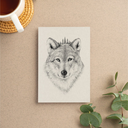 BLACK FOREST WOLF -  A6 POSTCARD