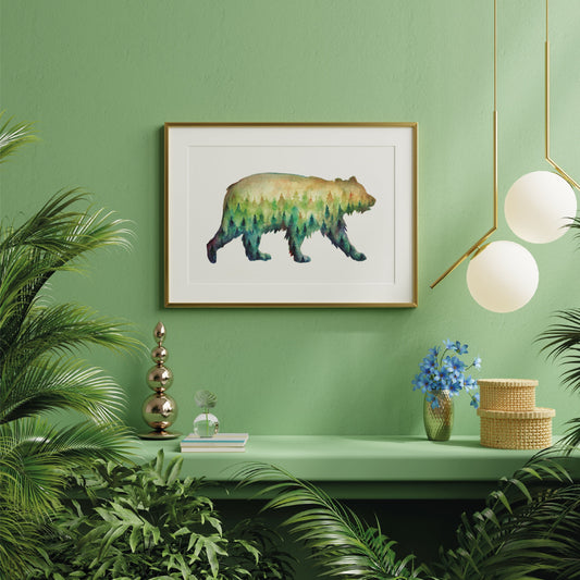 BLACK FOREST BEAR - ART PRINT