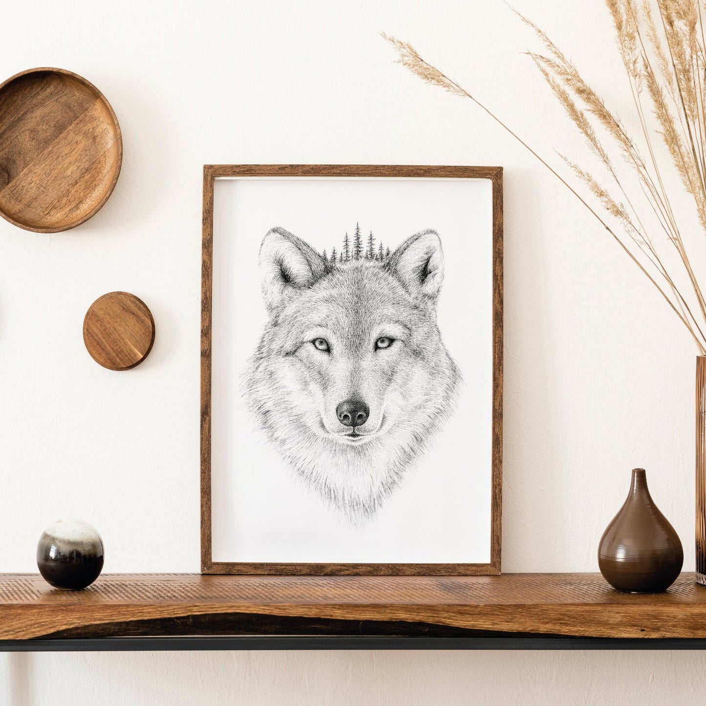 BLACK FOREST WOLF - ART PRINT