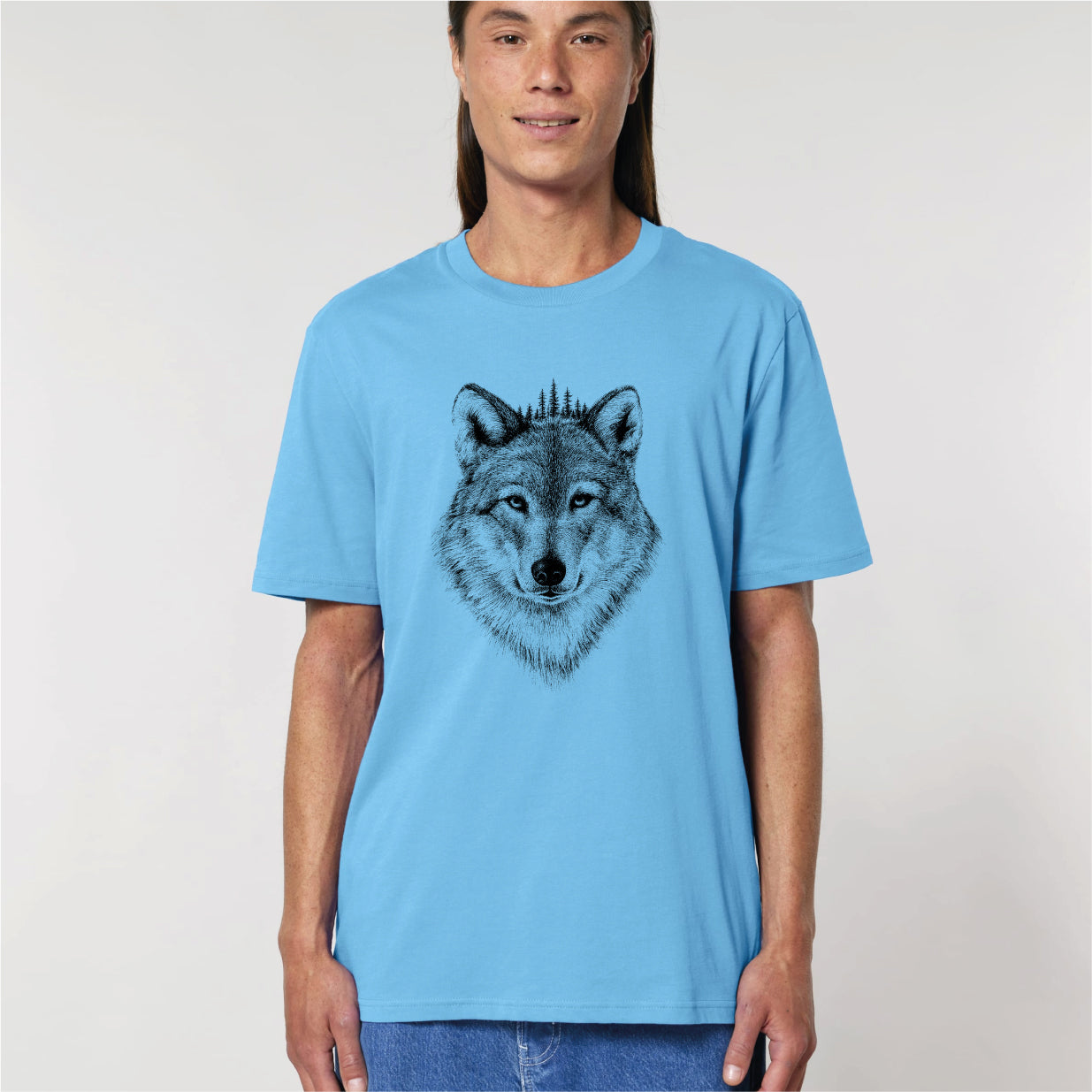 BLACK FOREST WOLF / MEN´S UNISEX BIO T-SHIRT