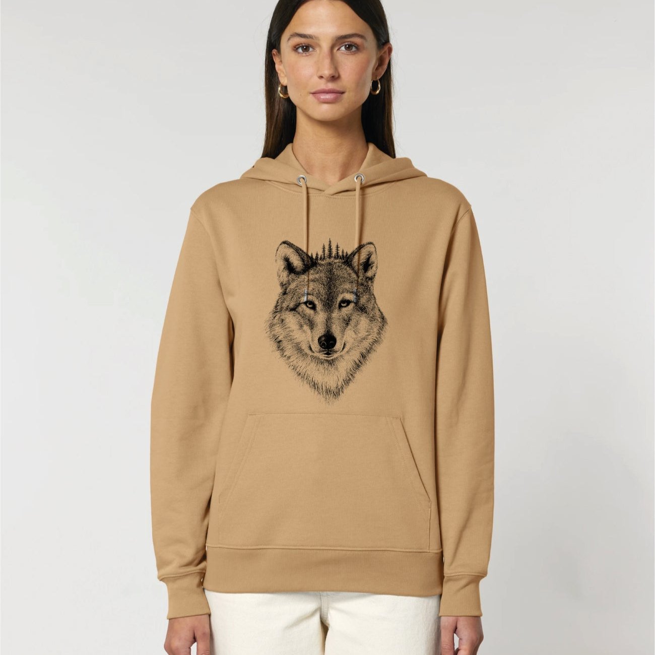 BLACK FOREST WOLF -  UNISEX BIO HOODY