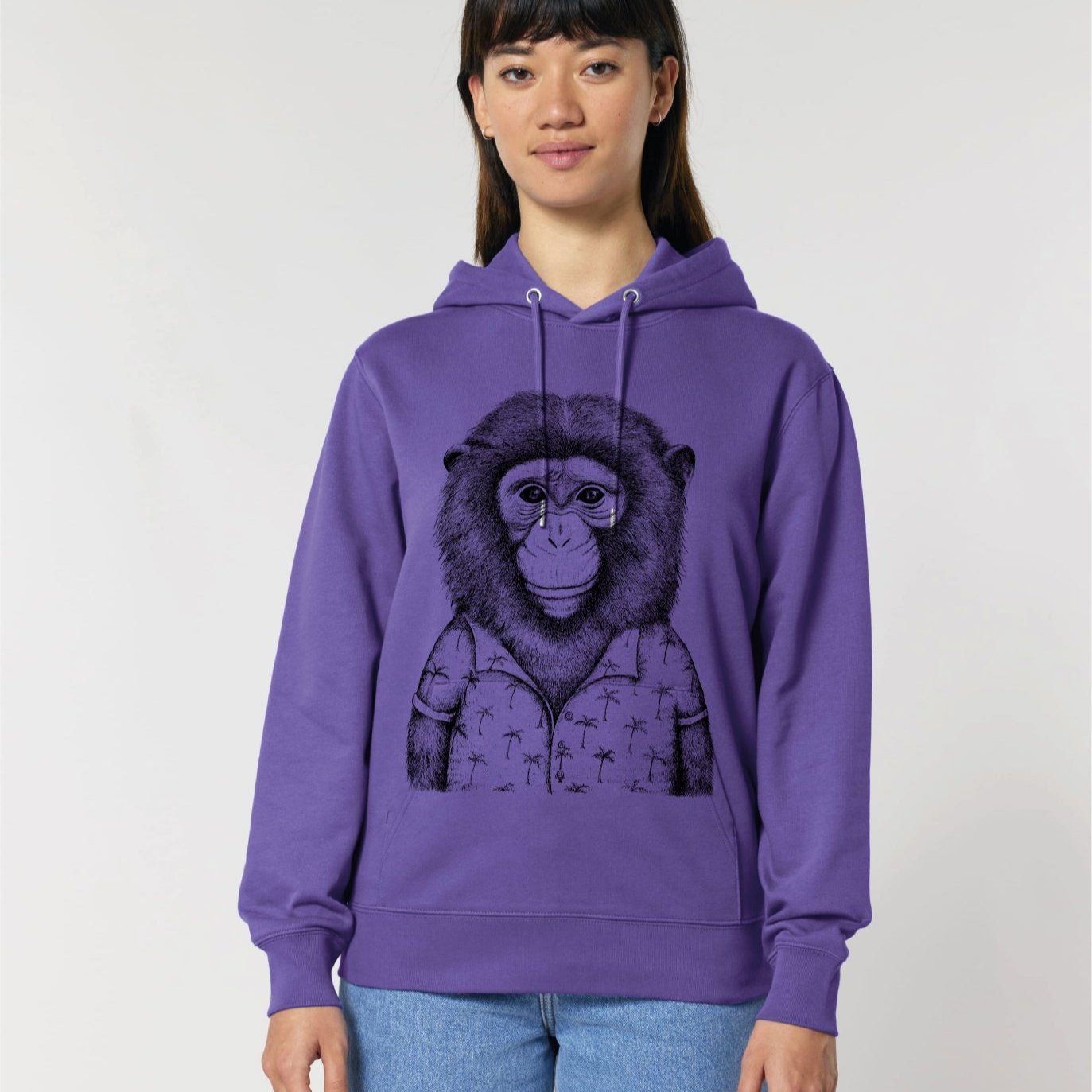 HAWAIIAN AFFE -  UNISEX BIO HOODY