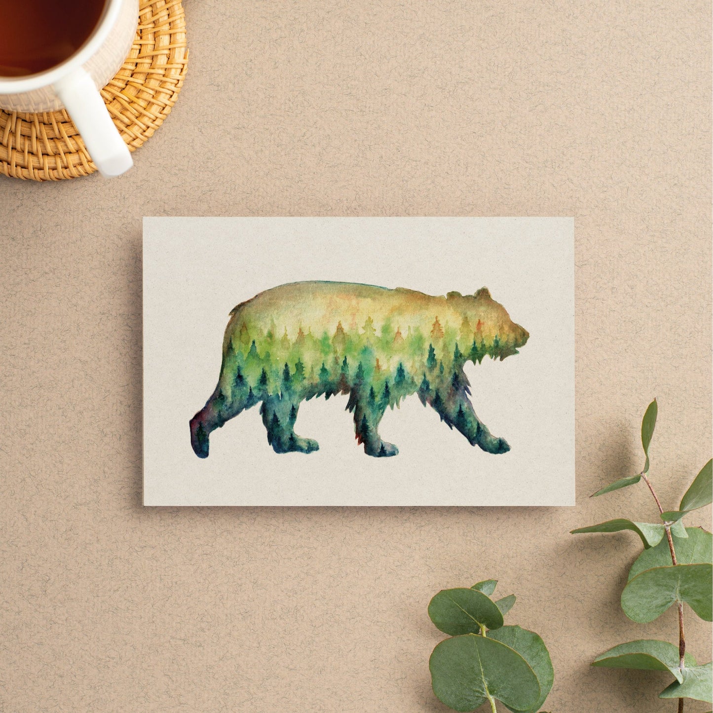 BLACK FOREST BEAR - A6 POSTCARD