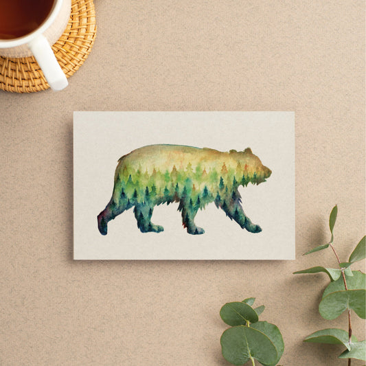 BLACK FOREST BEAR - A6 POSTCARD